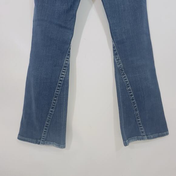 Vintage True Religion Joey Big T Jeans Women’s Size 32 Blue Dark Wash Flare Leg - Picture 5 of 10